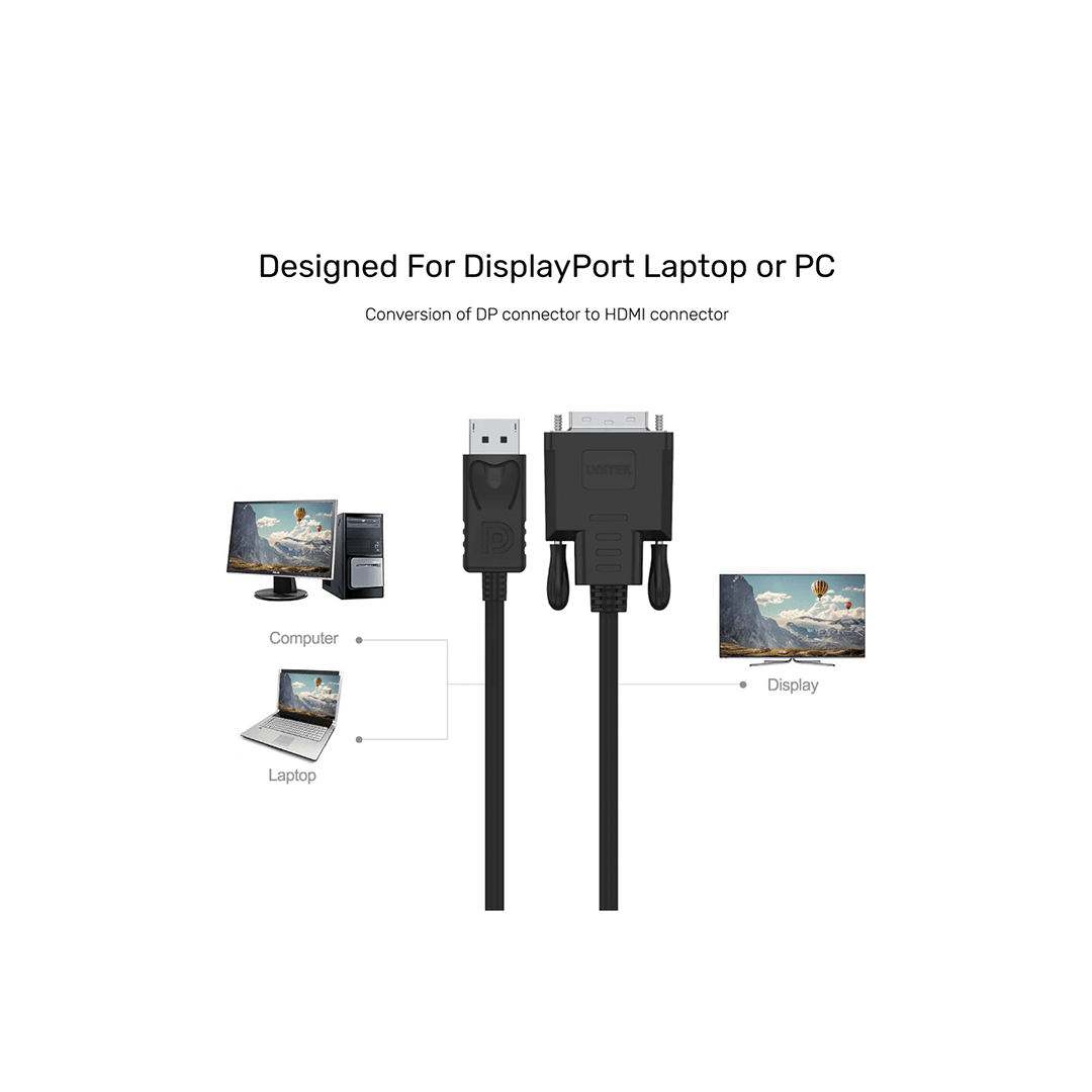 Unitek DisplayPort to DVI Cable 1.8M in Qatar Unitek DisplayPort to DVI Cable 1.8M in Qatar